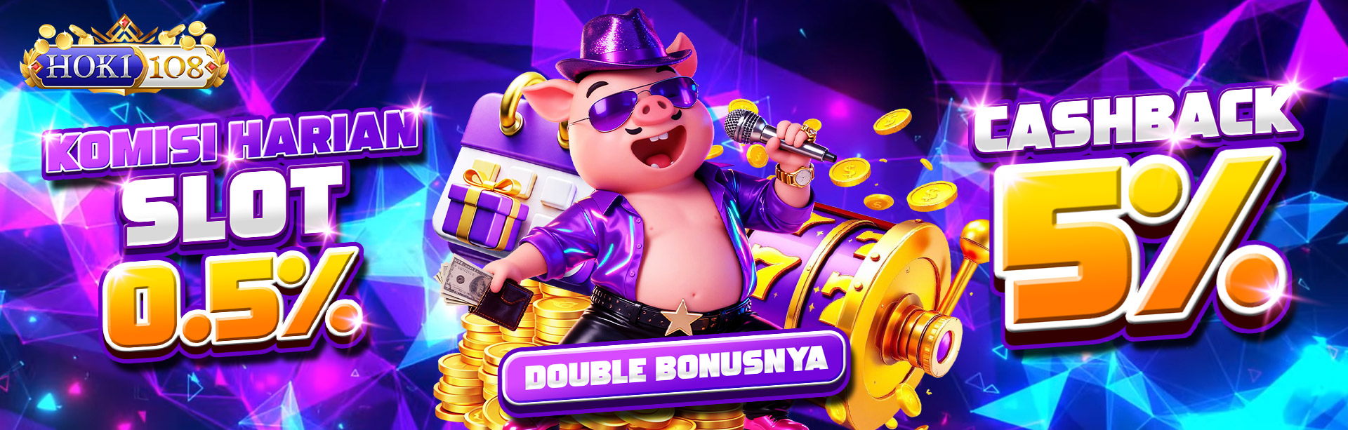 KOMISI HARIAN SLOT 0.5% & CASHBACK SLOT 5%